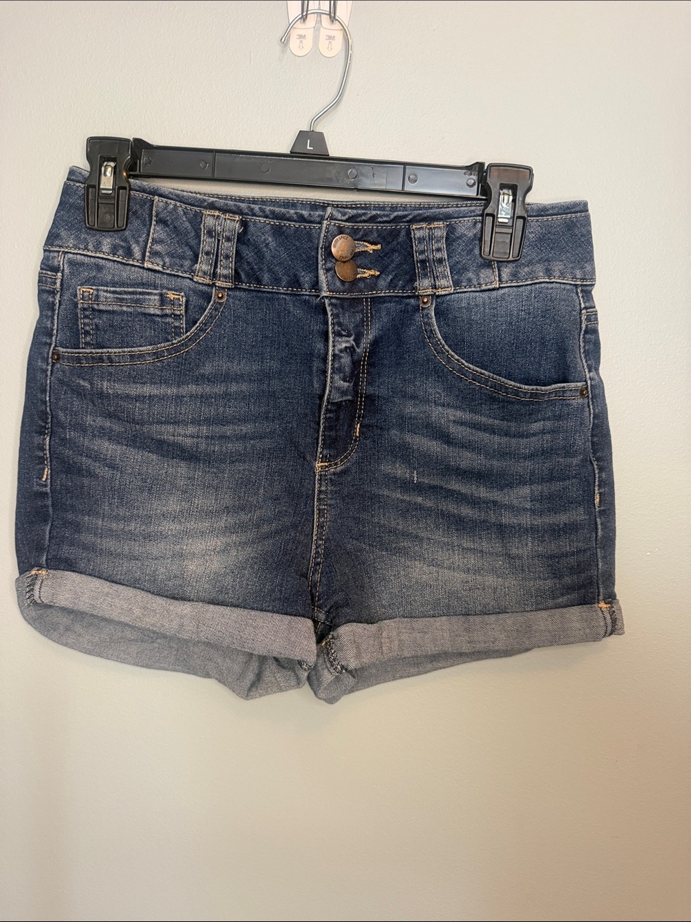 Blue Spice Denim High Waist Shorts, size 7